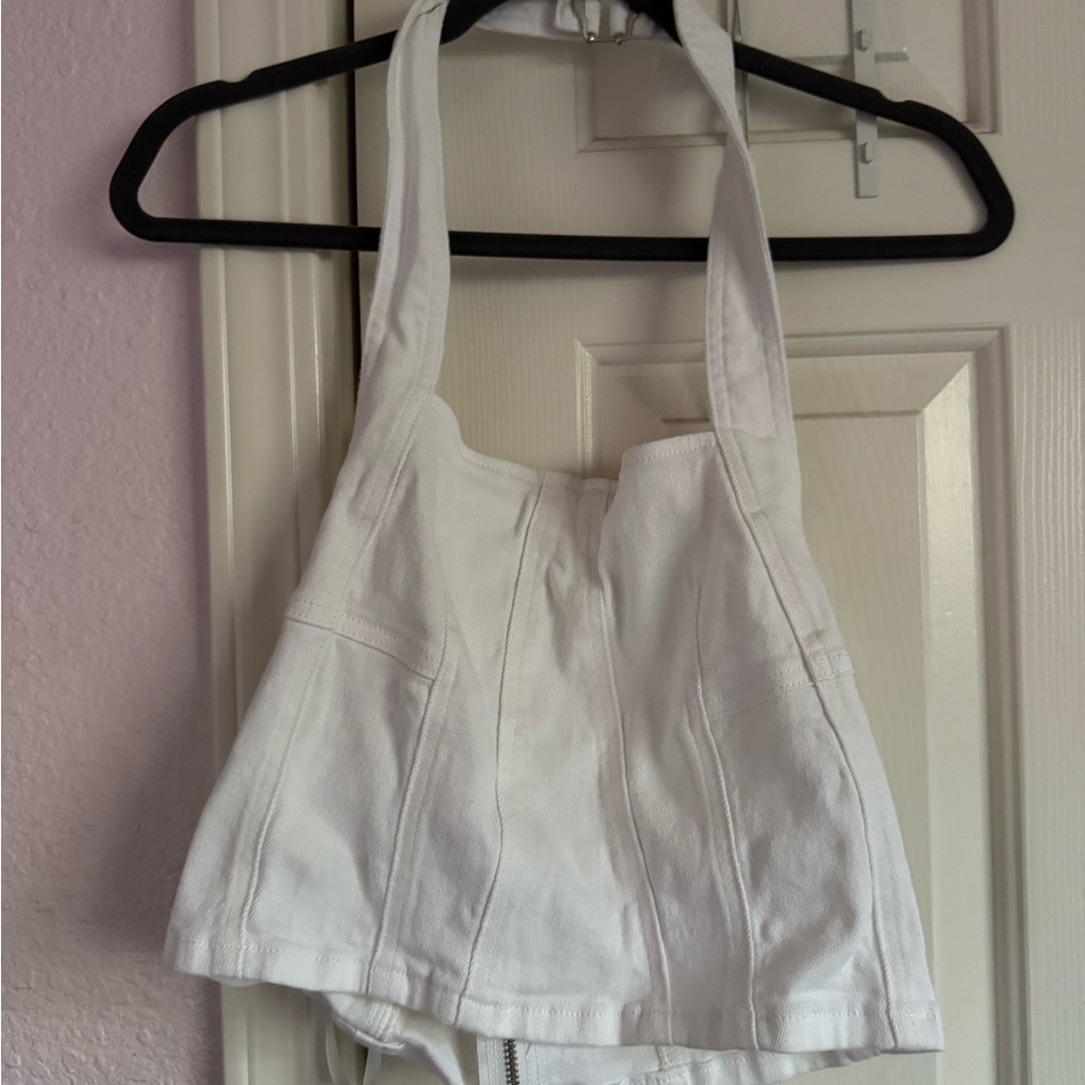 Stylish White Halter Top